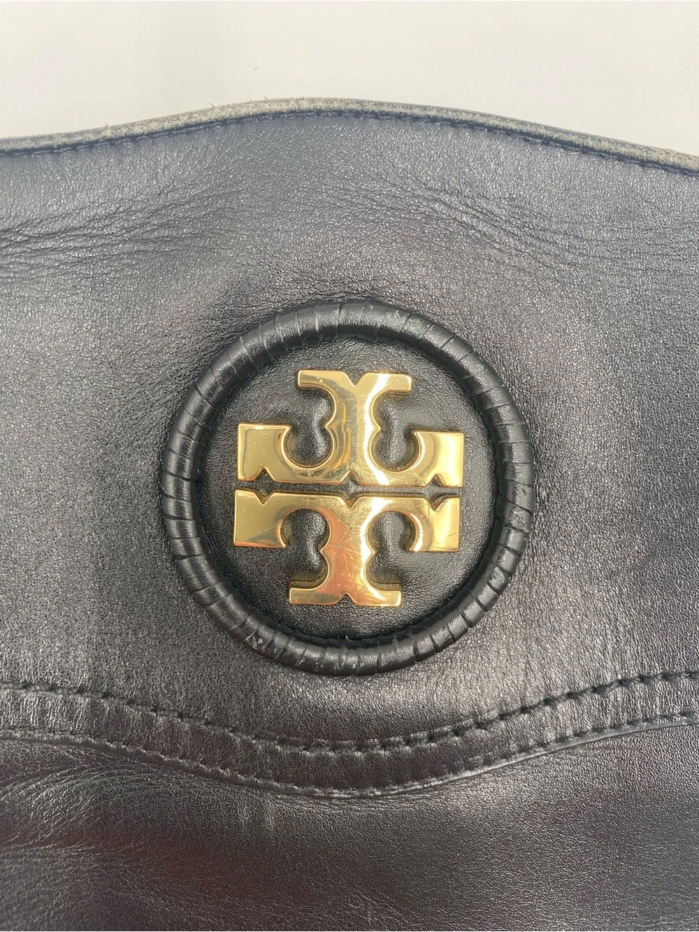 Tory Burch Ashlyn Black Leather Riding Boots Size 5.5 EUC